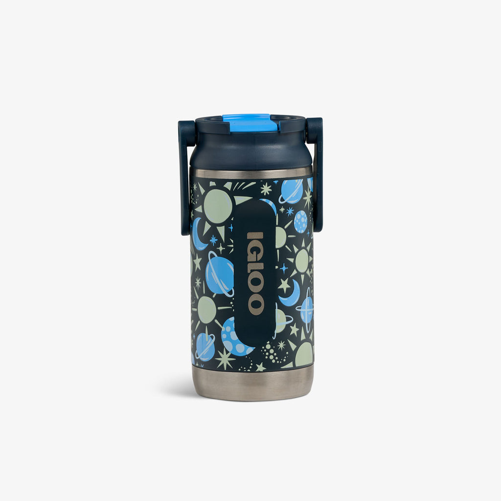 Kids Lunch Glow 12 Oz Sipper Bottle W5 - Cosmic Glow - Front View
