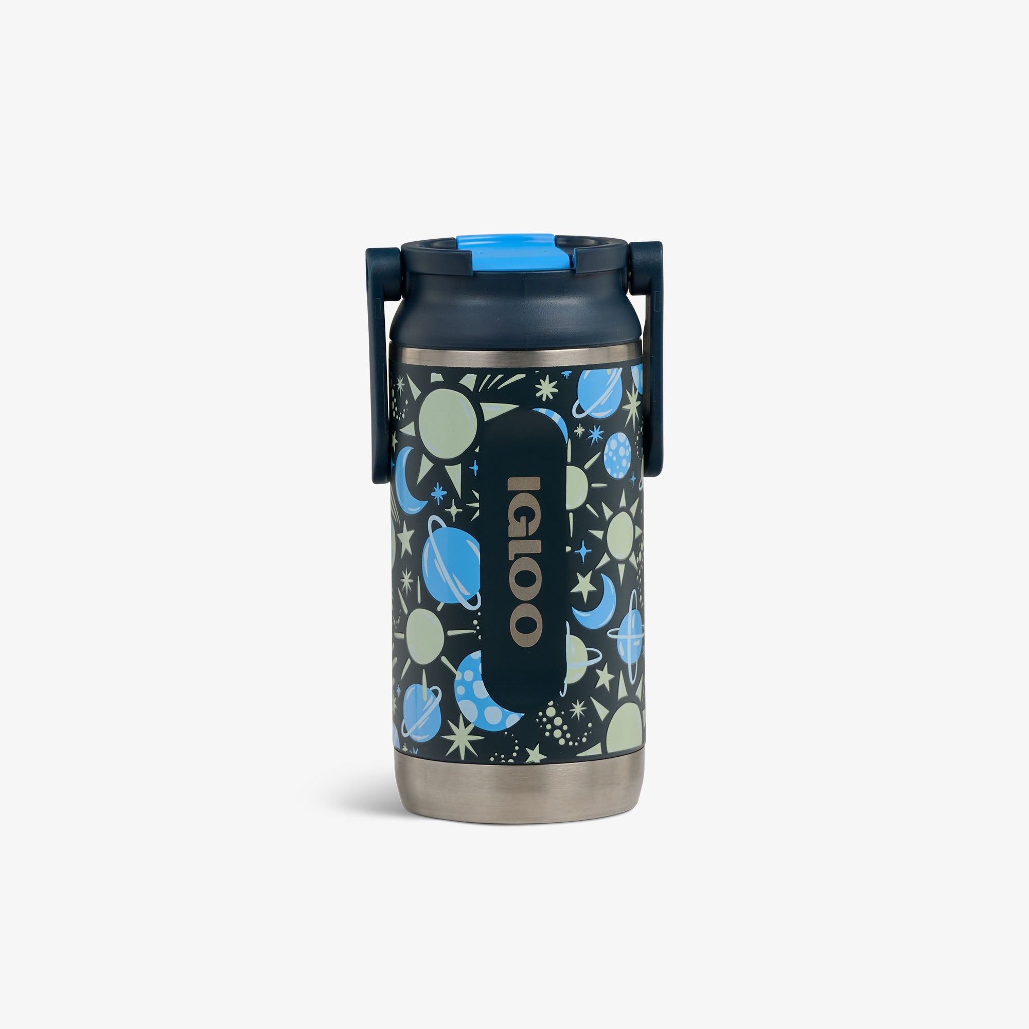 Kids Lunch Glow 12 Oz Sipper Bottle W5 - Cosmic Glow - Front View