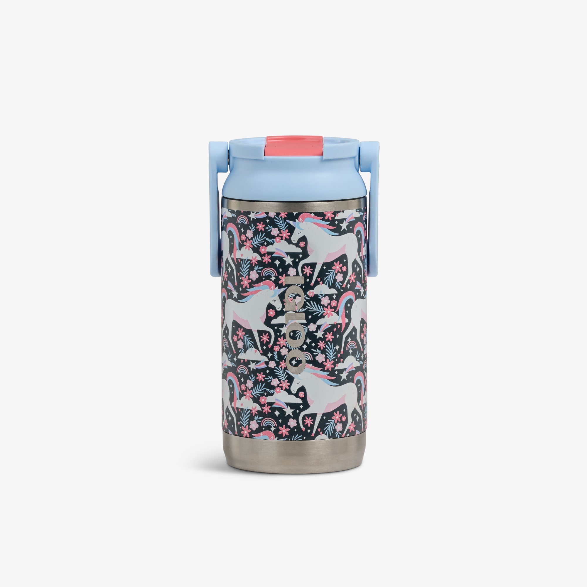 Kids Lunch 12 Oz Sipper Bottle C3 - Unicorns - Front View