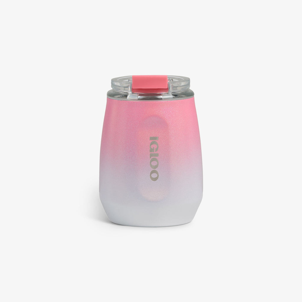 10 Oz Wine Tumbler L2 - Gradient Pink - Front View
