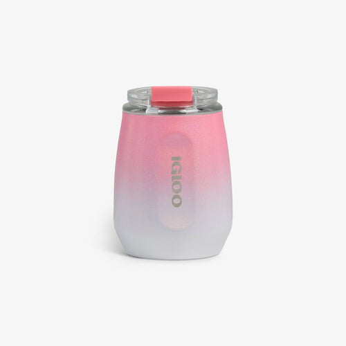 10 Oz Wine Tumbler L2 - Gradient Pink - Front View