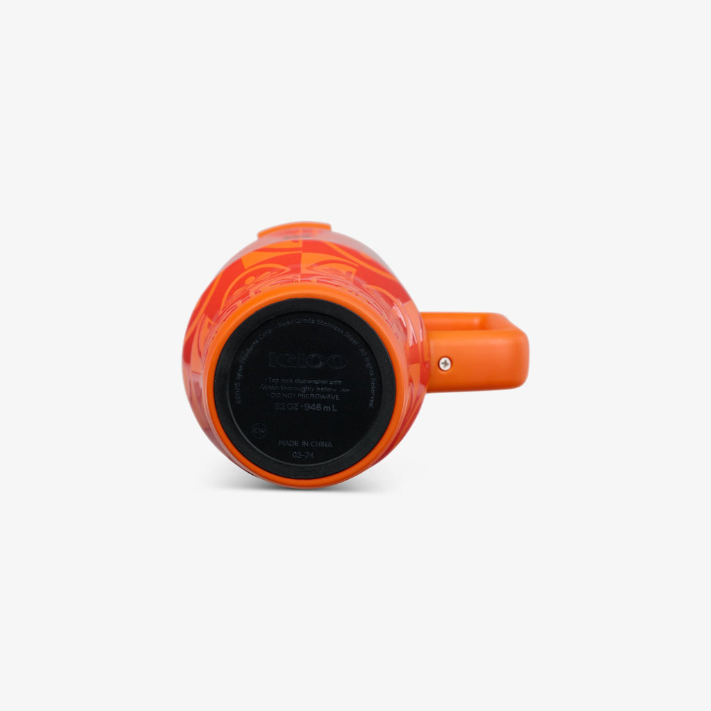 32 Oz Flip ‘n’ Sip Travel Mug E4 - Orange - Product View