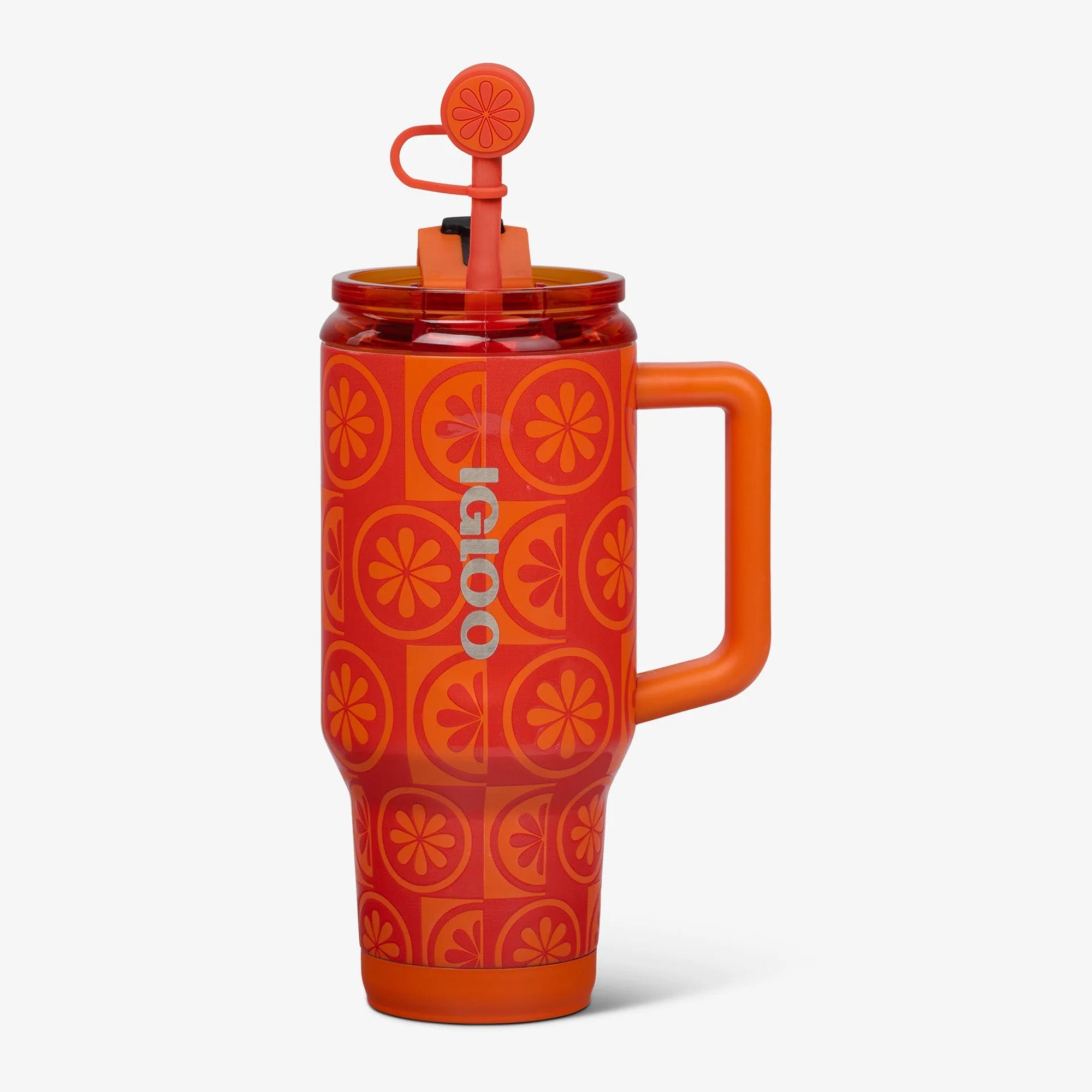 32 Oz Flip ‘n’ Sip Travel Mug E4 - Orange - Product View