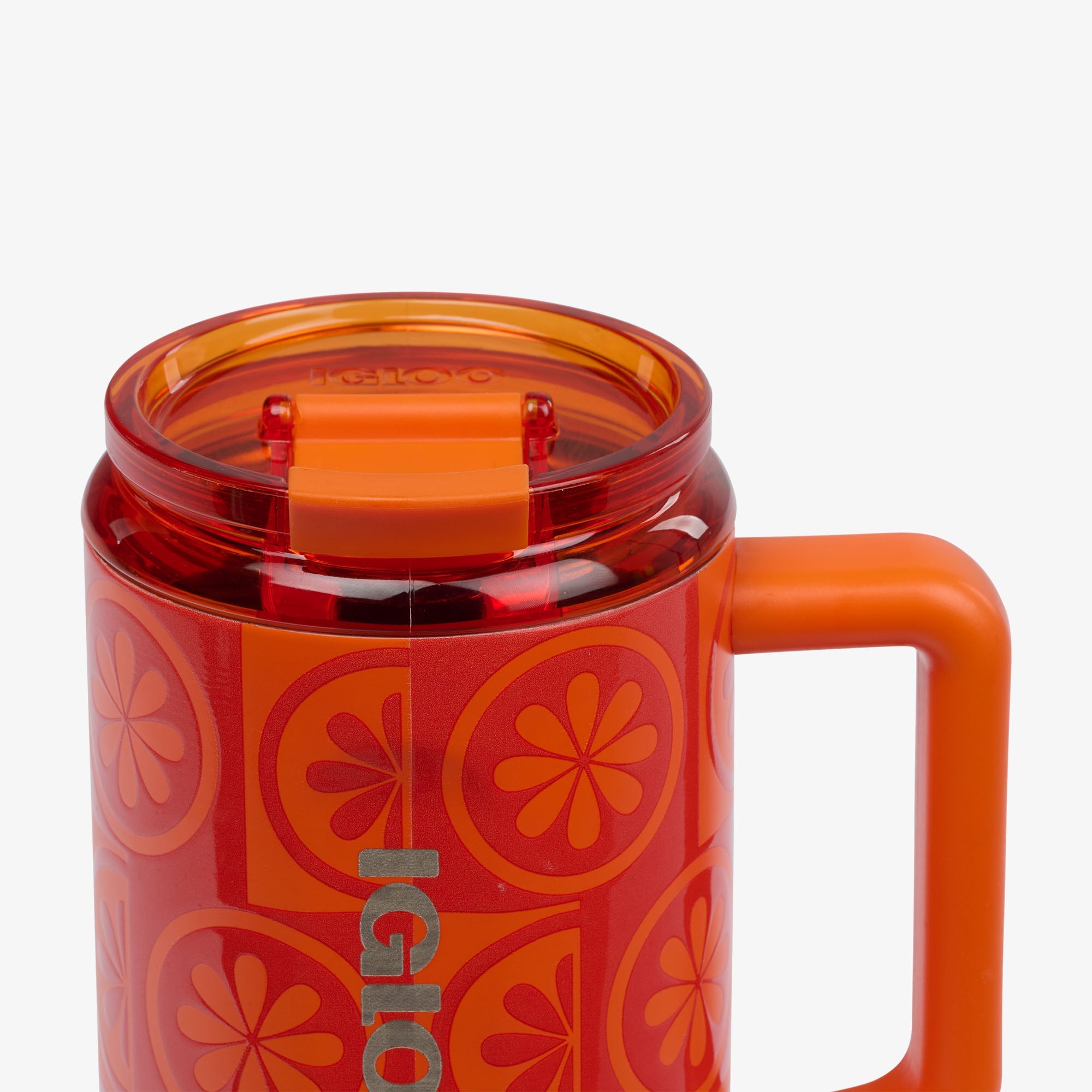 32 Oz Flip ‘n’ Sip Travel Mug E4 - Orange - Product View