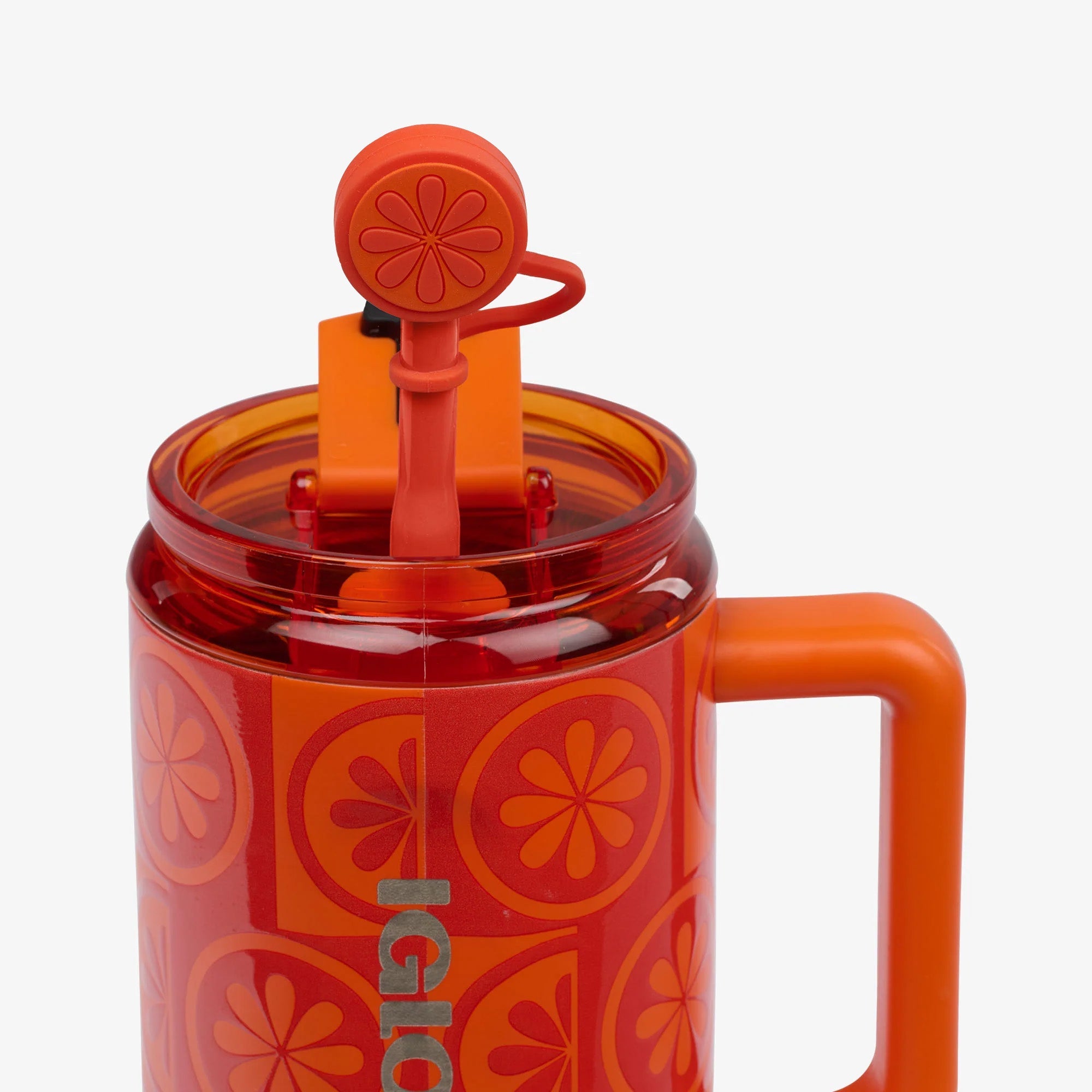 32 Oz Flip ‘n’ Sip Travel Mug E4 - Orange - Product View