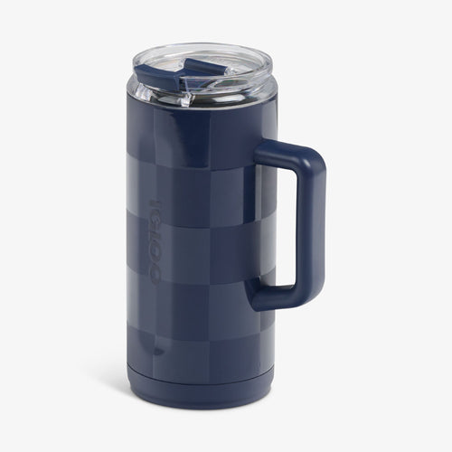 1L Beer Mug B6 - Navy Check - Product View