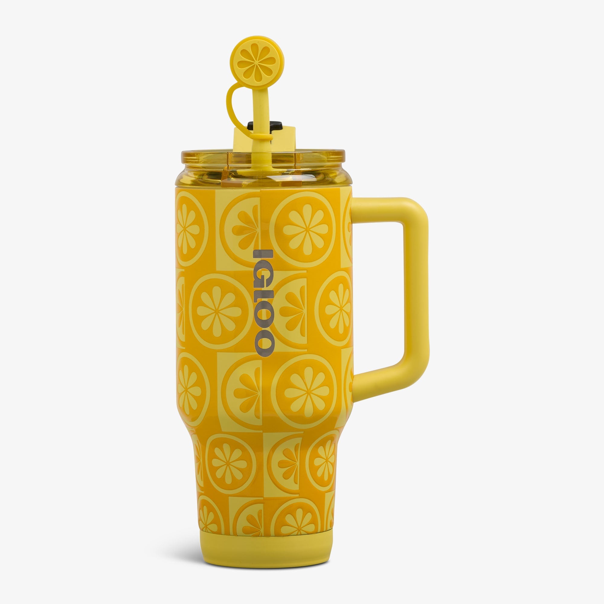 32 Oz Flip ‘n’ Sip Travel Mug E4 - Lemon - Front View