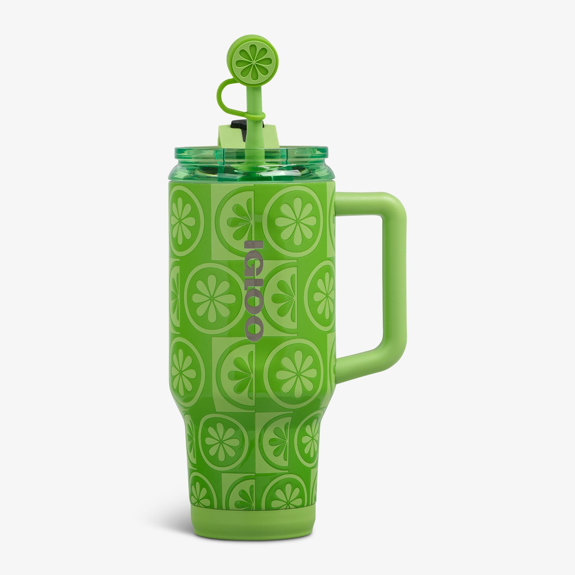 32 Oz Flip ‘n’ Sip Travel Mug E4 - Lime - Front View